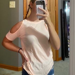 Light orange off-the shoulder top